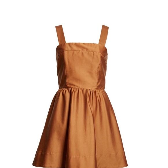 Alice + Olivia Saige Lace-up Back Poplin Minidress size 6 - Picture 8 of 13